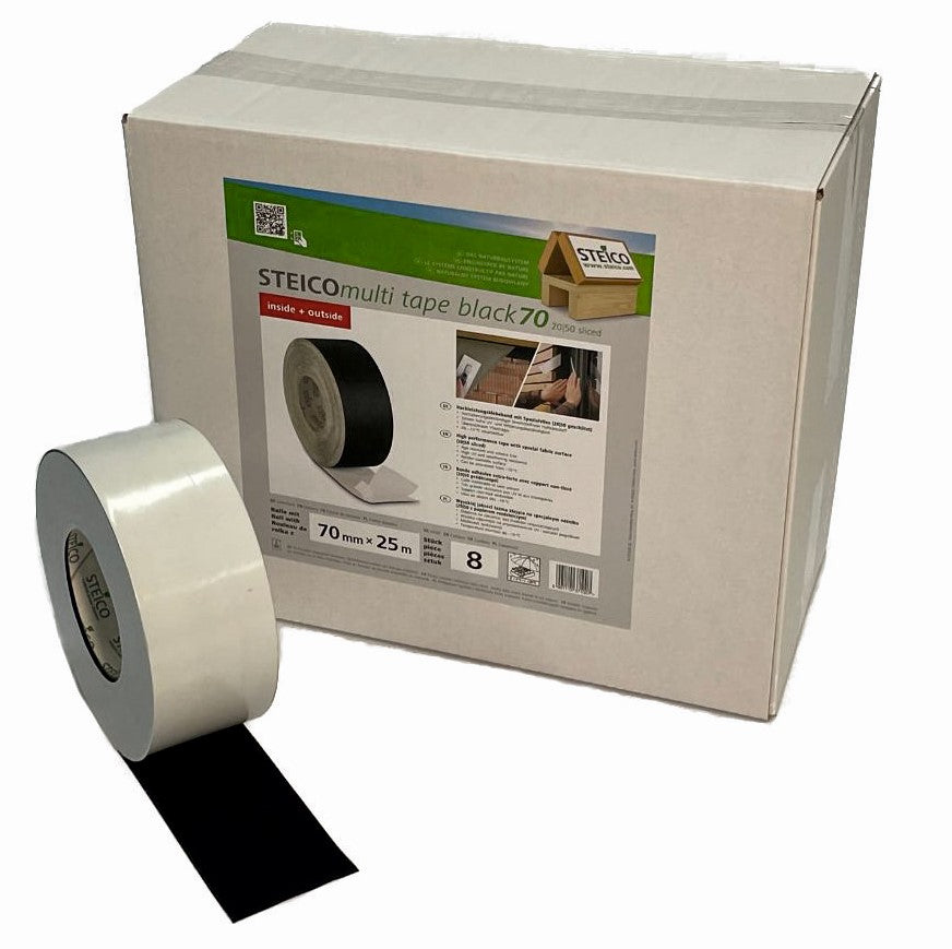 Steico multi Tape black 70 mm high-performance adhesive tape