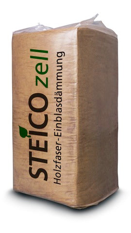 Steico Zell ökologische Einblasdämmung aus natürlicher Holzfaser