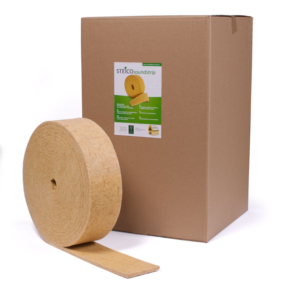 Steico soundstrip edge insulation strips made of wood fiber 100 mm